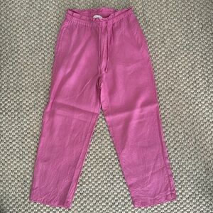 Mango Linen Jogger Trousers XXS